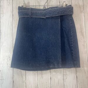 Ralph Ralph Lauren Denim Wrap Belted Skirt 8